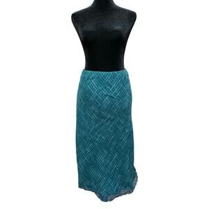 Vintage 90's NWT tweed lace trim pencil skirt teal women's plus size 20W